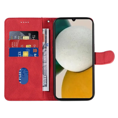 For Samsung Galaxy A05s 4G Case Leather Stand Phone Cover with Imprinted Line