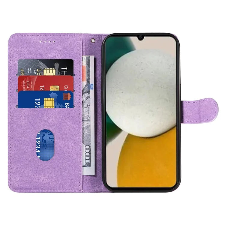 For Samsung Galaxy A05s 4G Case Leather Stand Phone Cover with Imprinted Line