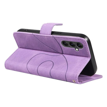 For Samsung Galaxy A05s 4G Case Leather Stand Phone Cover with Imprinted Line