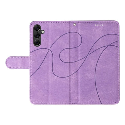 For Samsung Galaxy A05s 4G Case Leather Stand Phone Cover with Imprinted Line