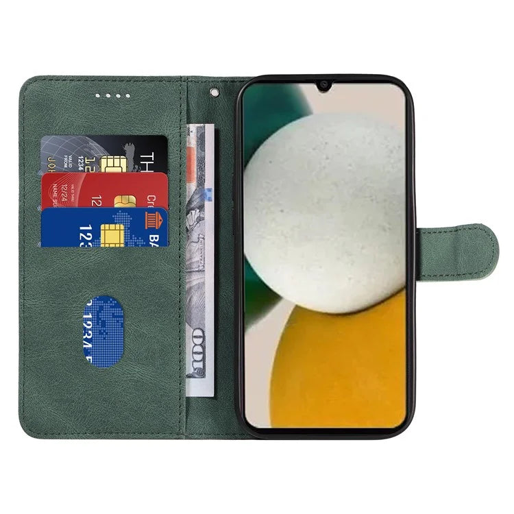 For Samsung Galaxy A05s 4G Case Leather Stand Phone Cover with Imprinted Line