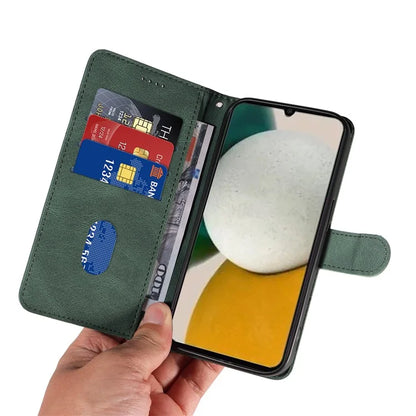 For Samsung Galaxy A05s 4G Case Leather Stand Phone Cover with Imprinted Line