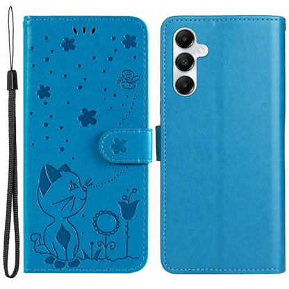 For Samsung Galaxy A05s 4G KT Imprinting Flower Series-4 Case Stand PU Leather Phone Cover Wallet