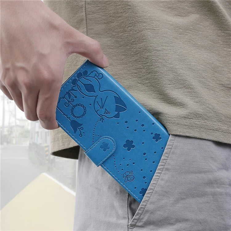 For Samsung Galaxy A05s 4G KT Imprinting Flower Series-4 Case Stand PU Leather Phone Cover Wallet