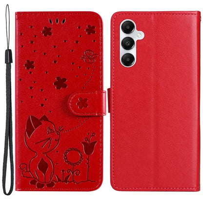 For Samsung Galaxy A05s 4G KT Imprinting Flower Series-4 Case Stand PU Leather Phone Cover Wallet