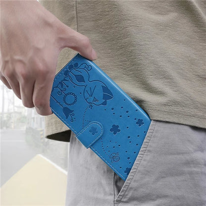 For Samsung Galaxy A05 4G KT Imprinting Flower Series-4 Case Imprinted Stand Wallet PU Leather Cover