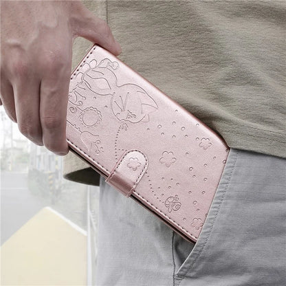 For Samsung Galaxy A05 4G KT Imprinting Flower Series-4 Case Imprinted Stand Wallet PU Leather Cover