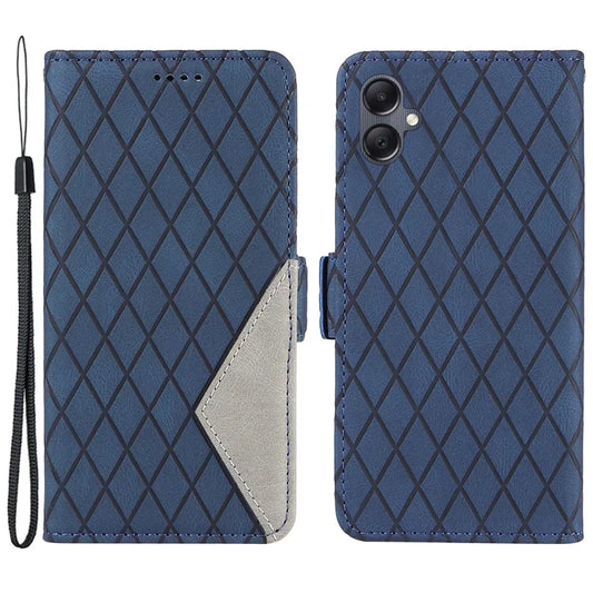 For Samsung Galaxy A05 4G Leather Case Rhombus Imprinted Wallet Cover