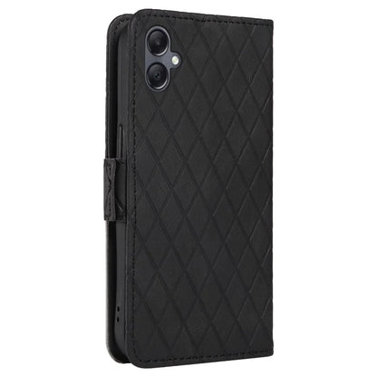 For Samsung Galaxy A05 4G Leather Case Rhombus Imprinted Wallet Cover