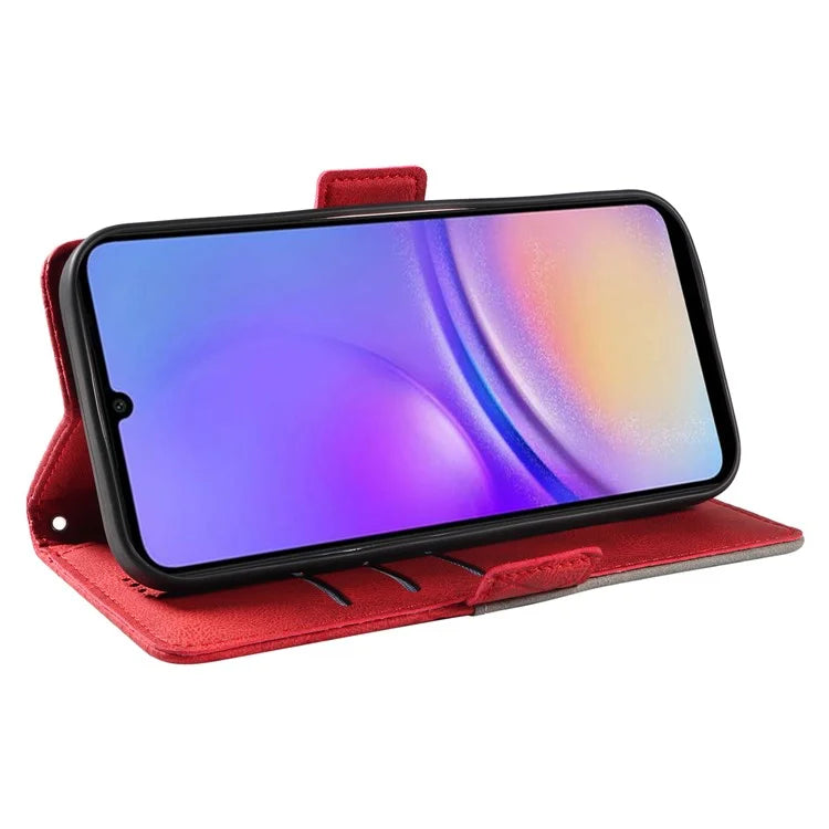For Samsung Galaxy A05 4G Leather Case Rhombus Imprinted Wallet Cover