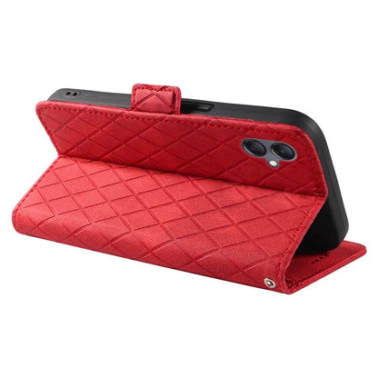 For Samsung Galaxy A05 4G Leather Case Rhombus Imprinted Wallet Cover