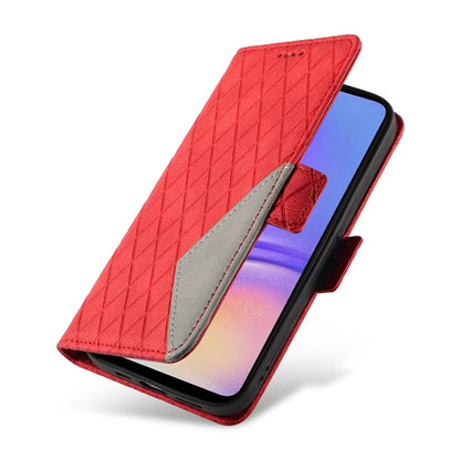 For Samsung Galaxy A05 4G Leather Case Rhombus Imprinted Wallet Cover