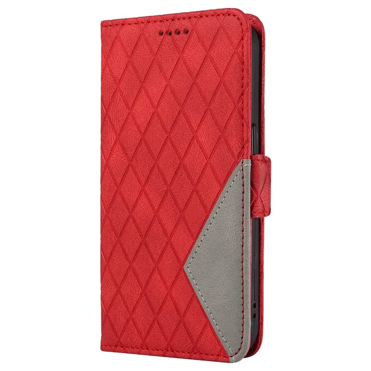 For Samsung Galaxy A05 4G Leather Case Rhombus Imprinted Wallet Cover