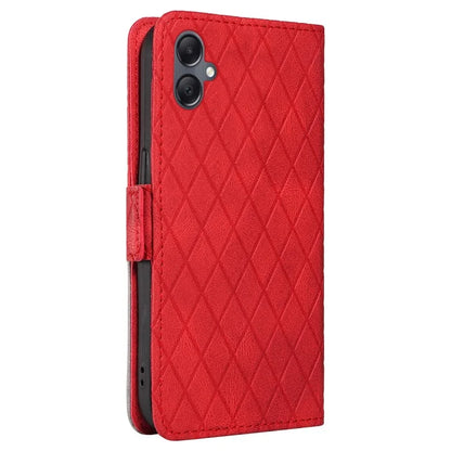For Samsung Galaxy A05 4G Leather Case Rhombus Imprinted Wallet Cover