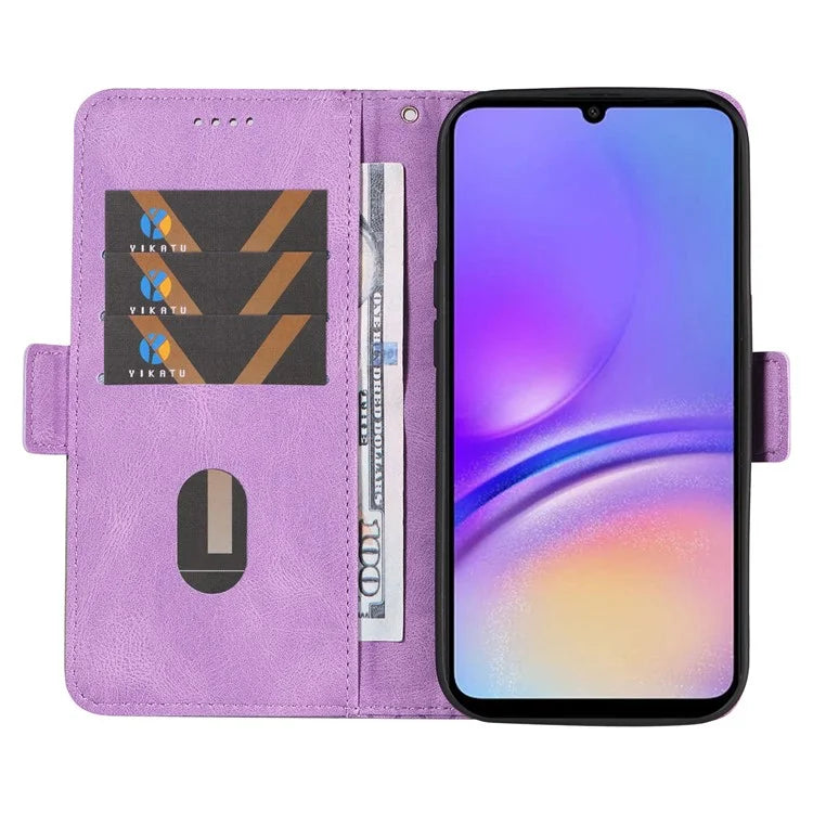 For Samsung Galaxy A05 4G Leather Case Rhombus Imprinted Wallet Cover