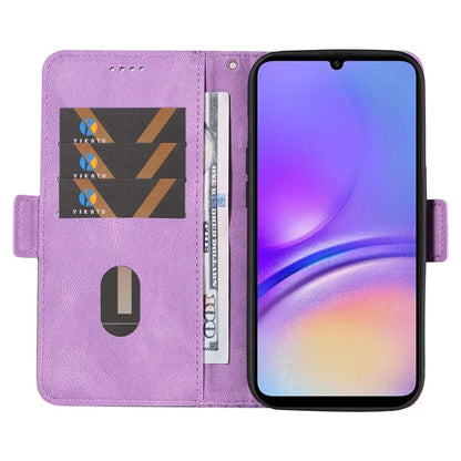 For Samsung Galaxy A05 4G Leather Case Rhombus Imprinted Wallet Cover