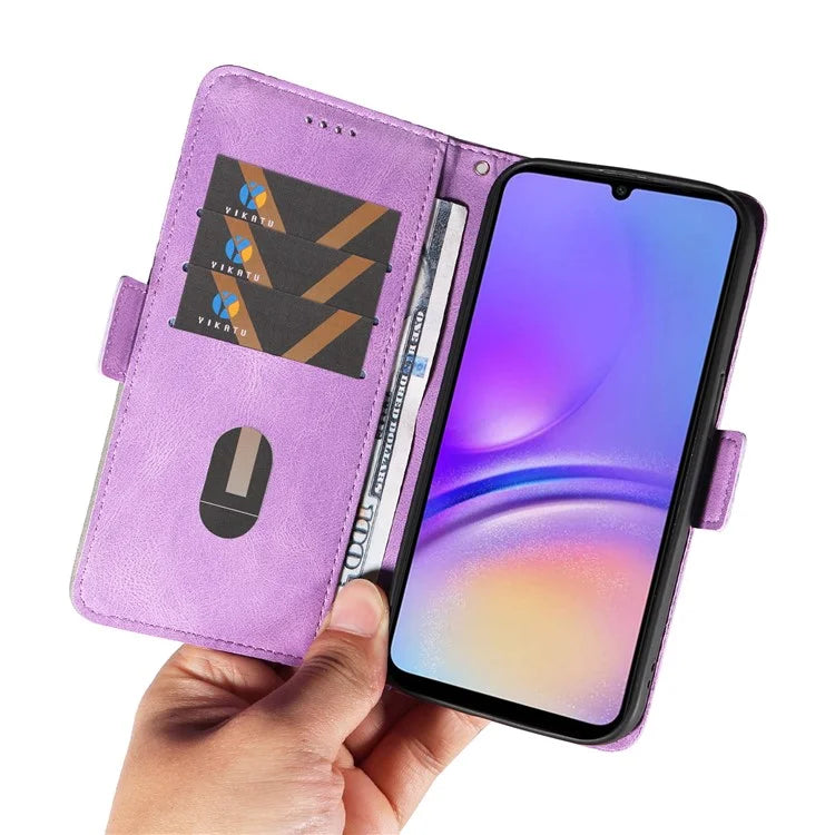 For Samsung Galaxy A05 4G Leather Case Rhombus Imprinted Wallet Cover