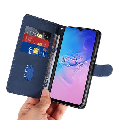 For Samsung Galaxy A05 4G Case Wallet Imprinted Line Leather Cover