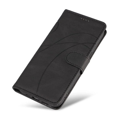 For Samsung Galaxy A05 4G Case Wallet Imprinted Line Leather Cover