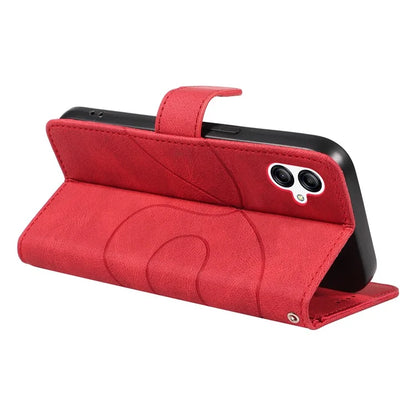 For Samsung Galaxy A05 4G Case Wallet Imprinted Line Leather Cover