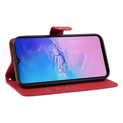 For Samsung Galaxy A05 4G Case Wallet Imprinted Line Leather Cover