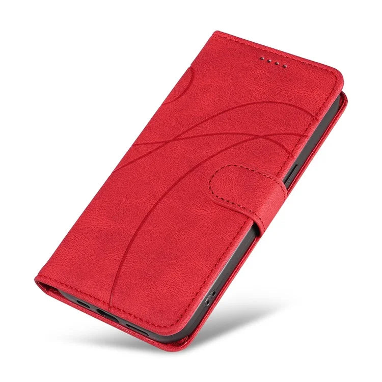 For Samsung Galaxy A05 4G Case Wallet Imprinted Line Leather Cover