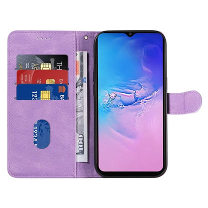 For Samsung Galaxy A05 4G Case Wallet Imprinted Line Leather Cover