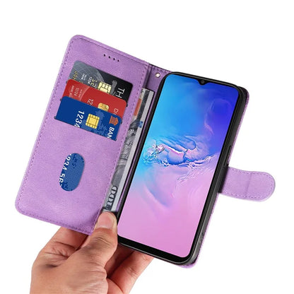 For Samsung Galaxy A05 4G Case Wallet Imprinted Line Leather Cover