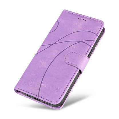 For Samsung Galaxy A05 4G Case Wallet Imprinted Line Leather Cover