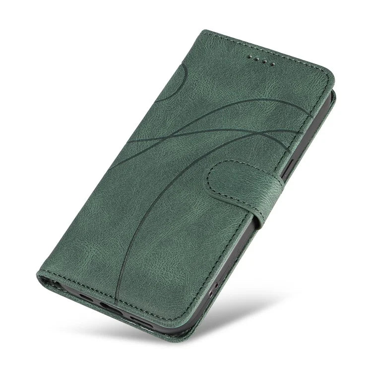 For Samsung Galaxy A05 4G Case Wallet Imprinted Line Leather Cover