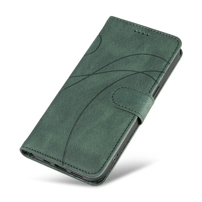 For Samsung Galaxy A05 4G Case Wallet Imprinted Line Leather Cover