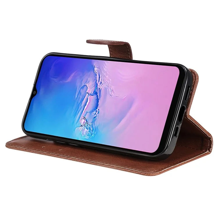 KT Leather Series-2 For Samsung Galaxy A05 4G Case Solid Color Stand Phone Cover Wallet PU Leather Shell