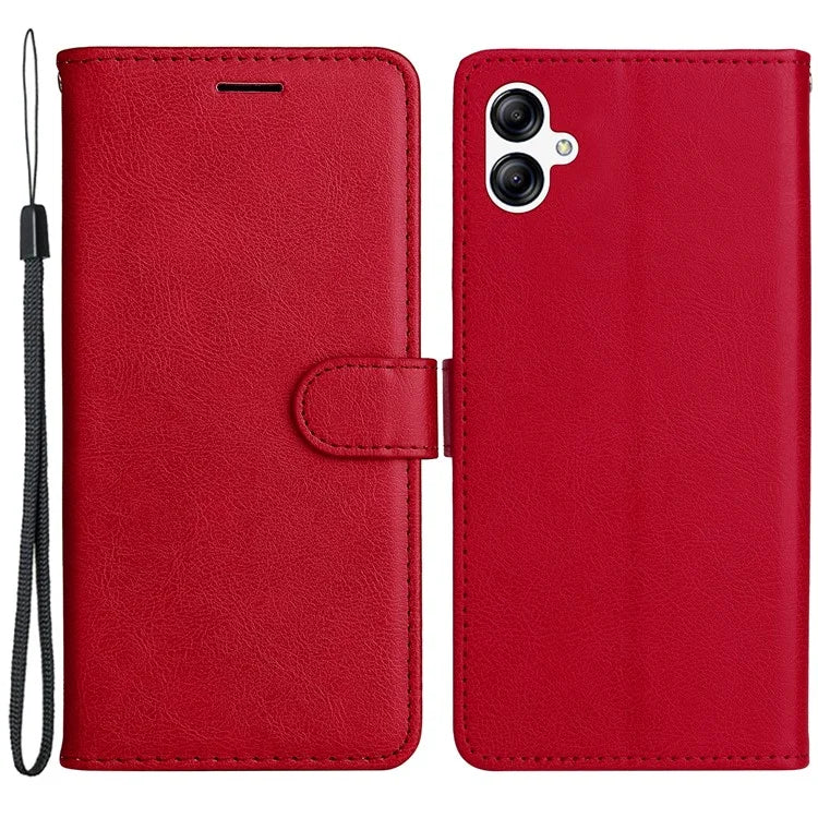 KT Leather Series-2 For Samsung Galaxy A05 4G Case Solid Color Stand Phone Cover Wallet PU Leather Shell