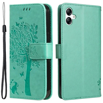 For Samsung Galaxy A05 4G KT Imprinting Flower Series-3 Stand PU Leather Cover Imprinted Phone Case Wallet