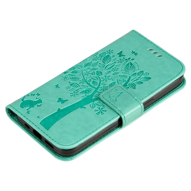 For Samsung Galaxy A05 4G KT Imprinting Flower Series-3 Stand PU Leather Cover Imprinted Phone Case Wallet