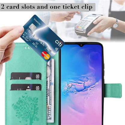For Samsung Galaxy A05 4G KT Imprinting Flower Series-3 Stand PU Leather Cover Imprinted Phone Case Wallet