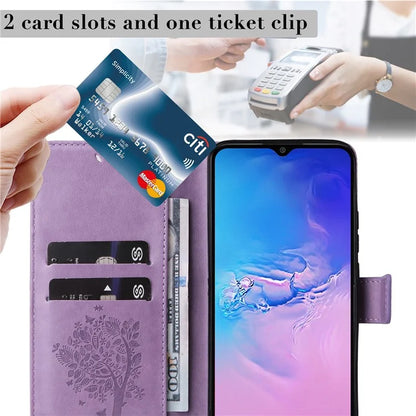 For Samsung Galaxy A05 4G KT Imprinting Flower Series-3 Stand PU Leather Cover Imprinted Phone Case Wallet