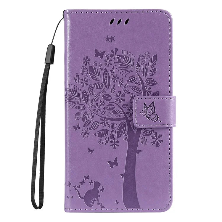 For Samsung Galaxy A05 4G KT Imprinting Flower Series-3 Stand PU Leather Cover Imprinted Phone Case Wallet