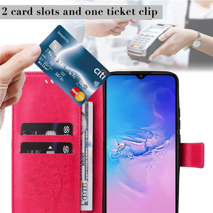 For Samsung Galaxy A05 4G KT Imprinting Flower Series-3 Stand PU Leather Cover Imprinted Phone Case Wallet