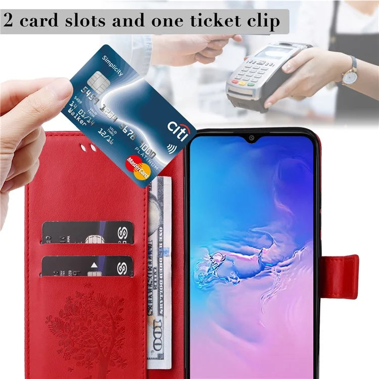 For Samsung Galaxy A05 4G KT Imprinting Flower Series-3 Stand PU Leather Cover Imprinted Phone Case Wallet