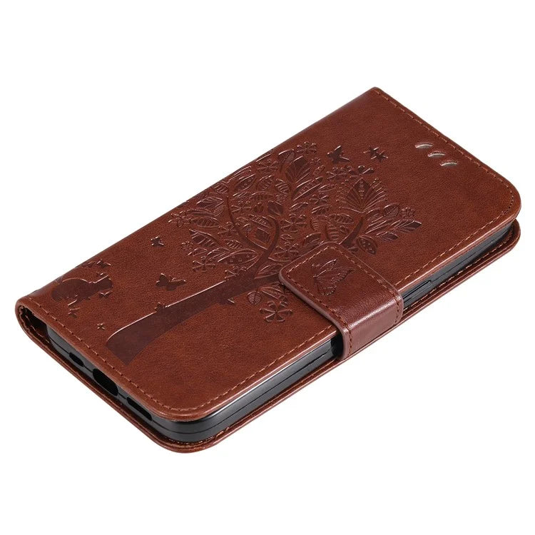 For Samsung Galaxy A05 4G KT Imprinting Flower Series-3 Stand PU Leather Cover Imprinted Phone Case Wallet