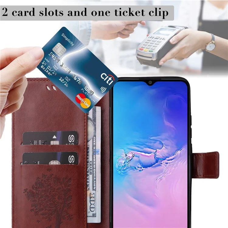 For Samsung Galaxy A05 4G KT Imprinting Flower Series-3 Stand PU Leather Cover Imprinted Phone Case Wallet