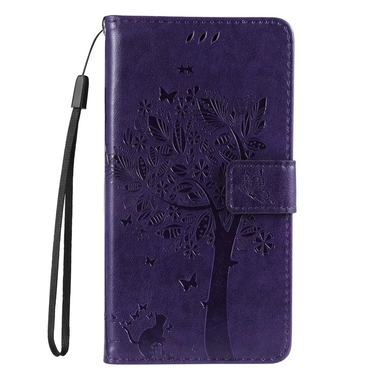 For Samsung Galaxy A05 4G KT Imprinting Flower Series-3 Stand PU Leather Cover Imprinted Phone Case Wallet