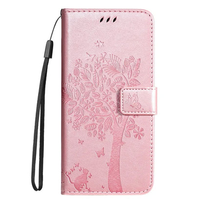 For Samsung Galaxy A05 4G KT Imprinting Flower Series-3 Stand PU Leather Cover Imprinted Phone Case Wallet Gold