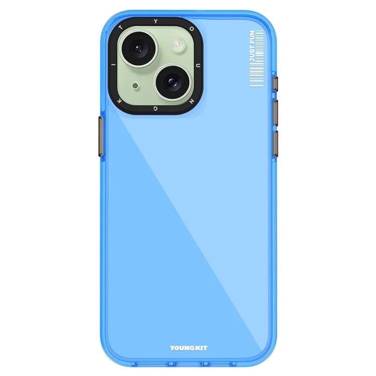 YOUNGKIT For iPhone 15 Plus Case TPU + Aluminum Alloy Shell IMD Mobile Phone Protector