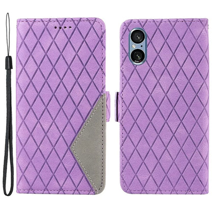 For Sony Xperia 5 V Leather Case Wallet Stand Splicing Phone Cover