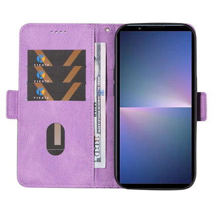 For Sony Xperia 5 V Leather Case Wallet Stand Splicing Phone Cover