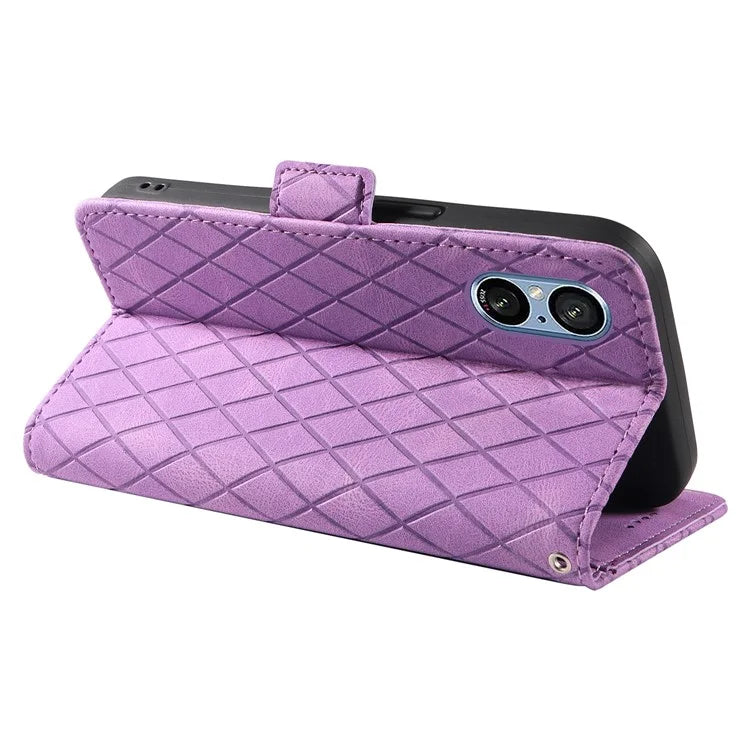 For Sony Xperia 5 V Leather Case Wallet Stand Splicing Phone Cover