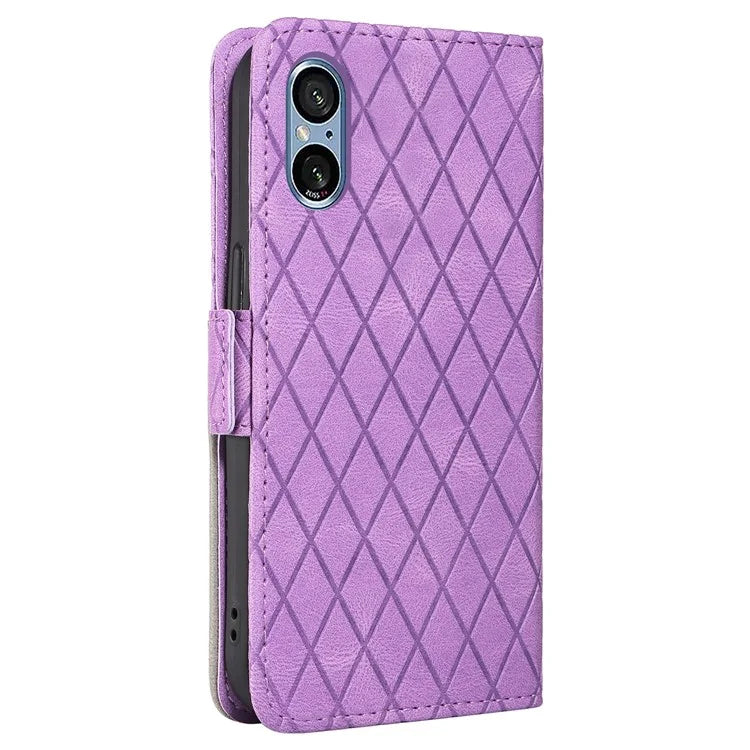 For Sony Xperia 5 V Leather Case Wallet Stand Splicing Phone Cover