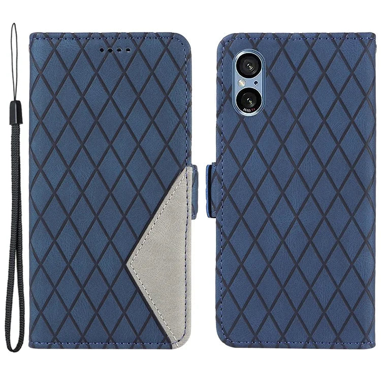 For Sony Xperia 5 V Leather Case Wallet Stand Splicing Phone Cover
